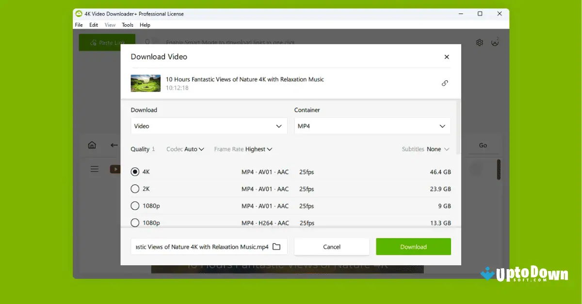 4K Youtube Video Downloader for pc Uptodown 2026 screenshot 1