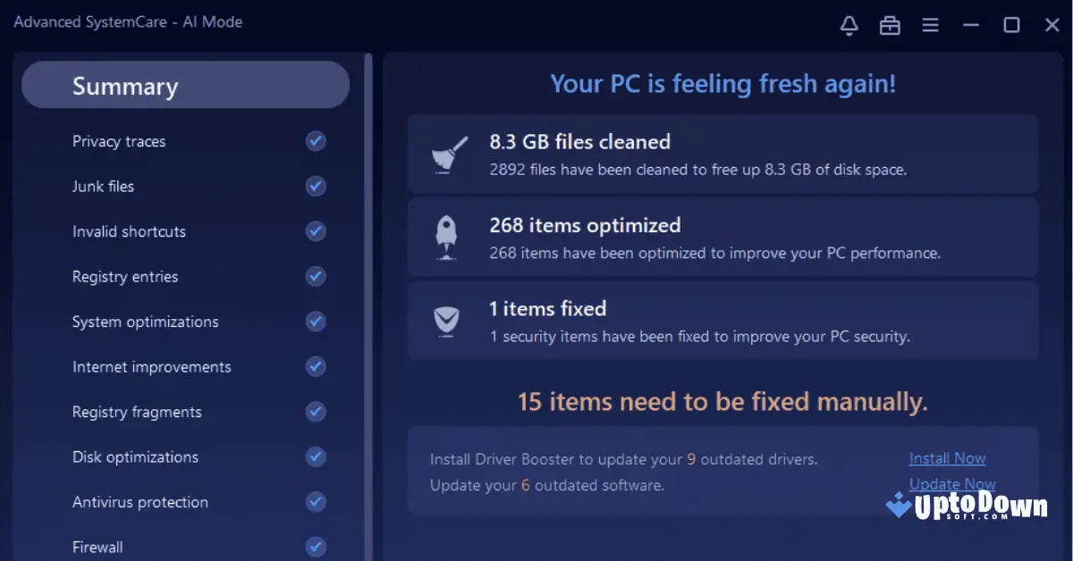 Advanced SystemCare Free Download Uptodown screenshot 3