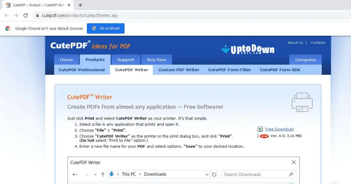 CutePDF Writer Download (2025 Latest) screenshot 1