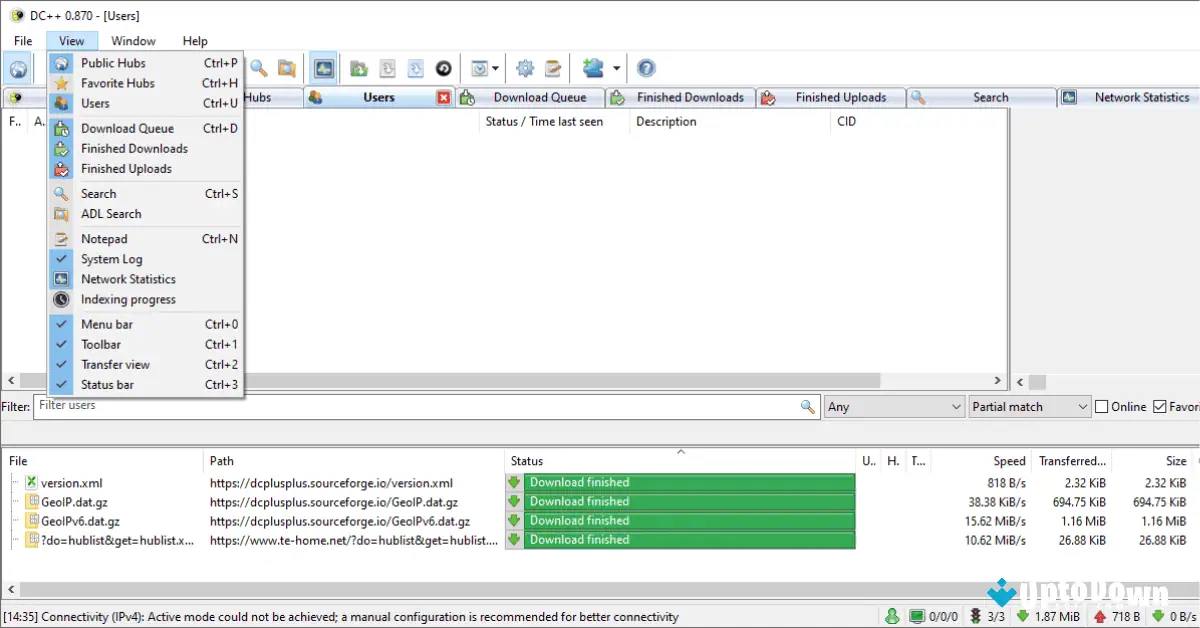 DC++ Download (2025 Latest) screenshot 1