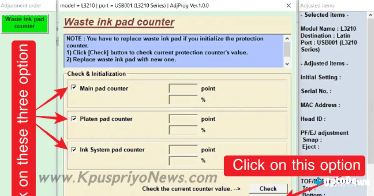 EPSON l3210 Resetter Software Download​ Uptodown 2026 screenshot 1