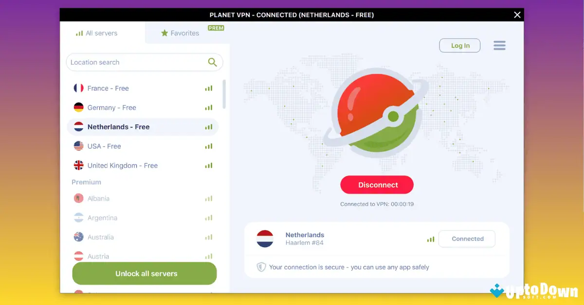 Free VPN Planet for Mac Uptodown 2026 screenshot 1