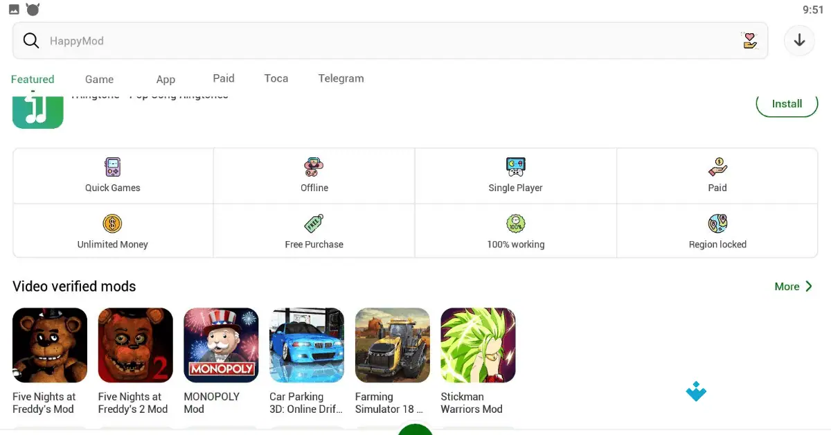 Happymod for PC Download Uptodown 2026 screenshot 1