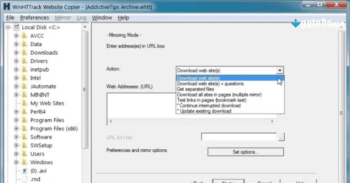 HTTrack Website Copier Download (2025 Latest) screenshot 2