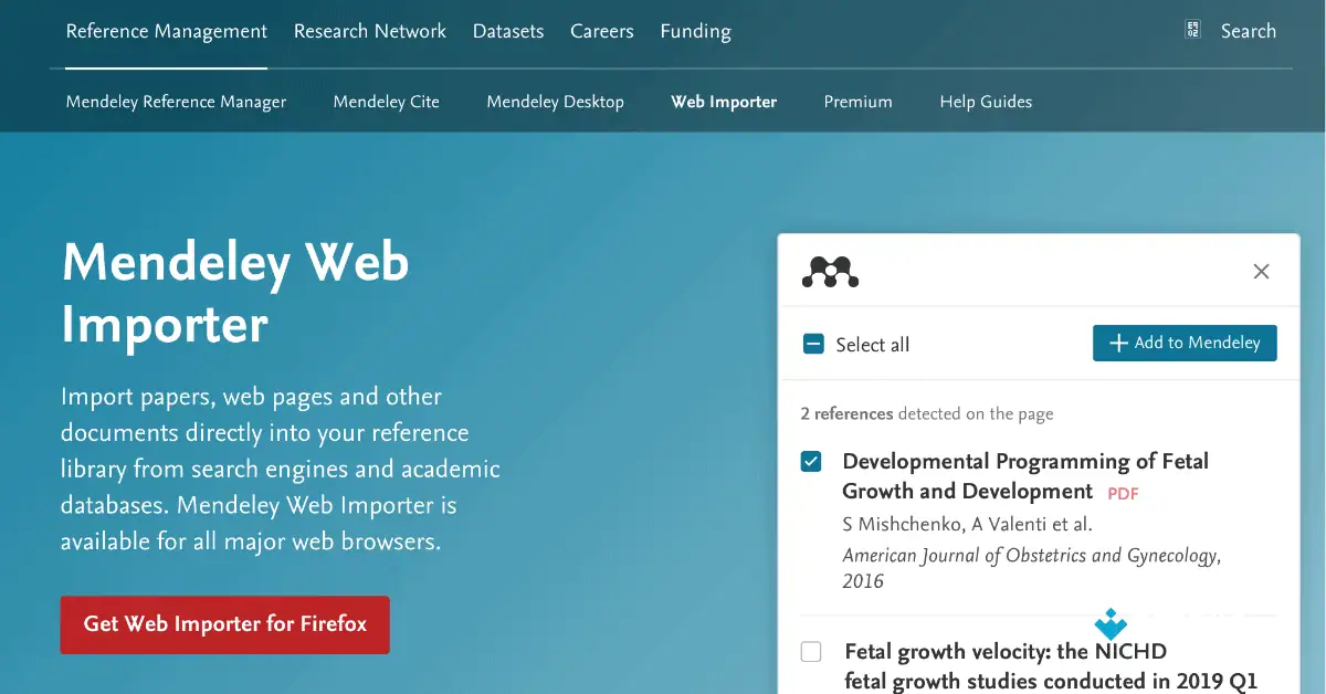 Mendeley Web Importer Chrome Uptodown Download screenshot 2