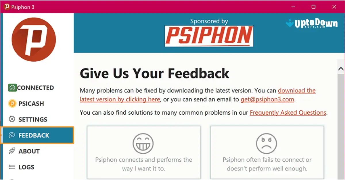 Psiphon Download (2025 Latest) for Win 11/10 screenshot 1
