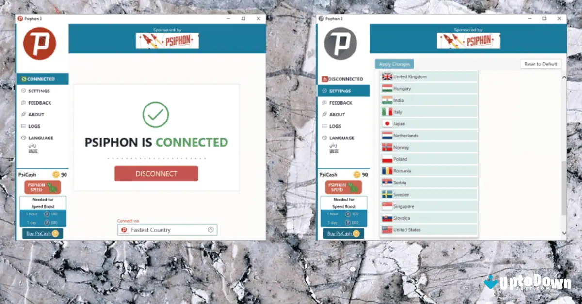 Psiphon Download (2025 Latest) for Win 11/10 screenshot 2
