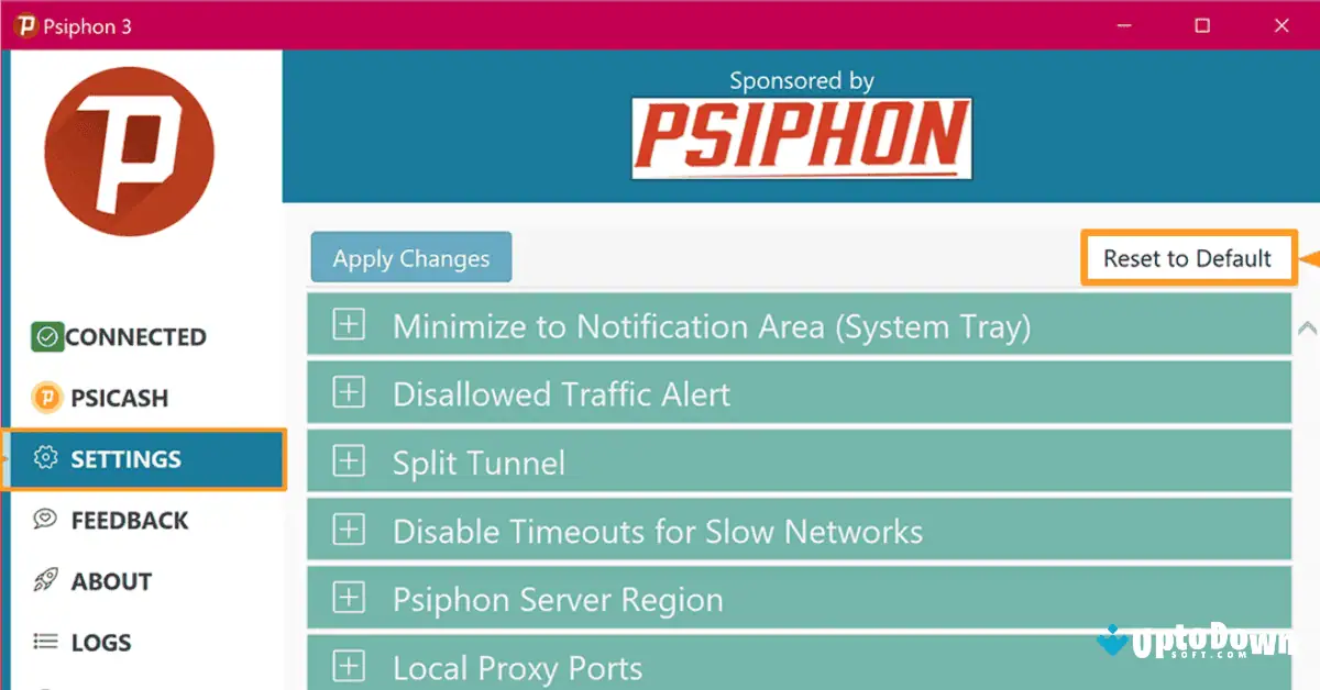 Psiphon Download (2025 Latest) for Win 11/10 screenshot 3