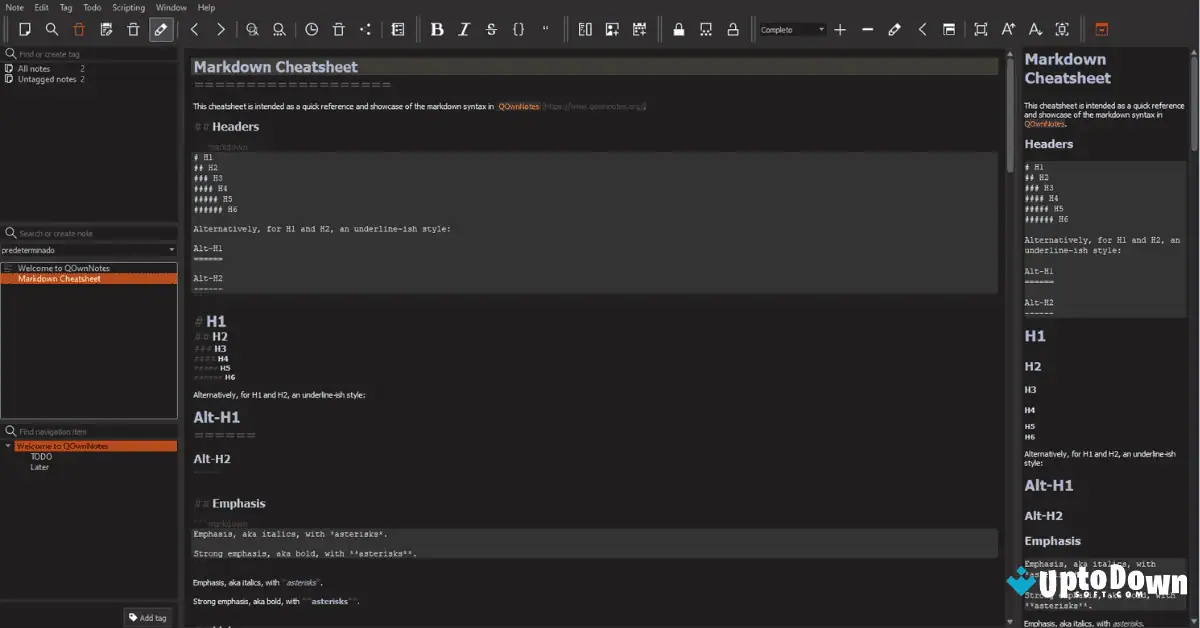 QOwnNotes for Mac Download Uptodown 2026 screenshot 1