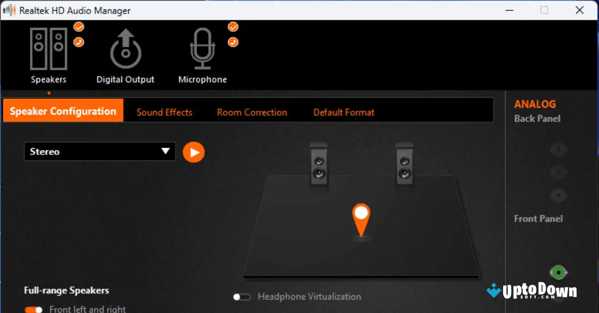 Realtek HD Audio Manager Download (2025 Latest) screenshot 1