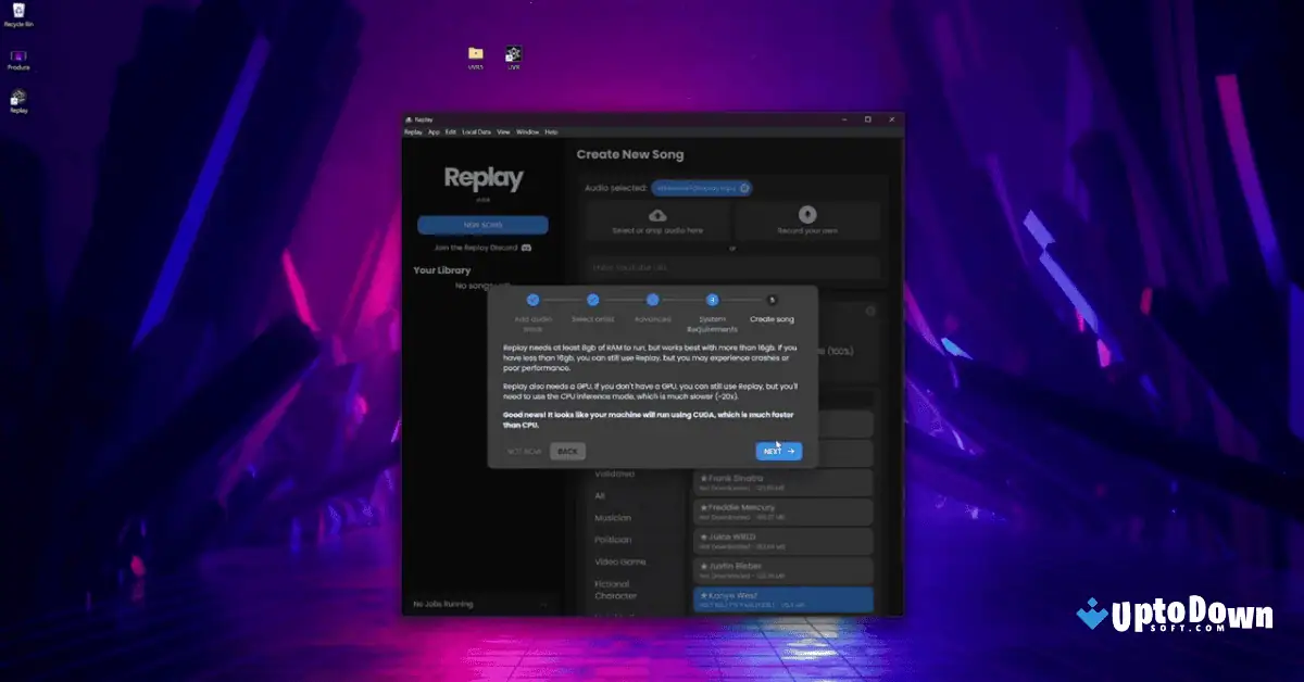 Replay AI Music Studio for Mac Uptodown 2026 screenshot 2