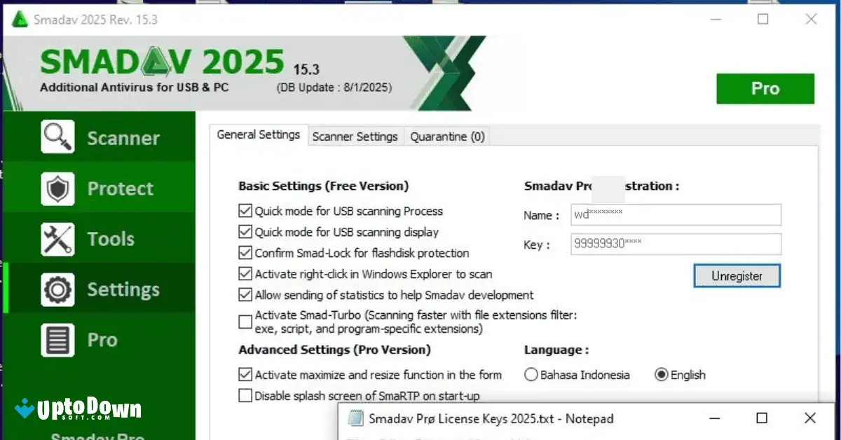 SmadAV Uptodown Antivirus Download for Win 11/10 2026 screenshot 1