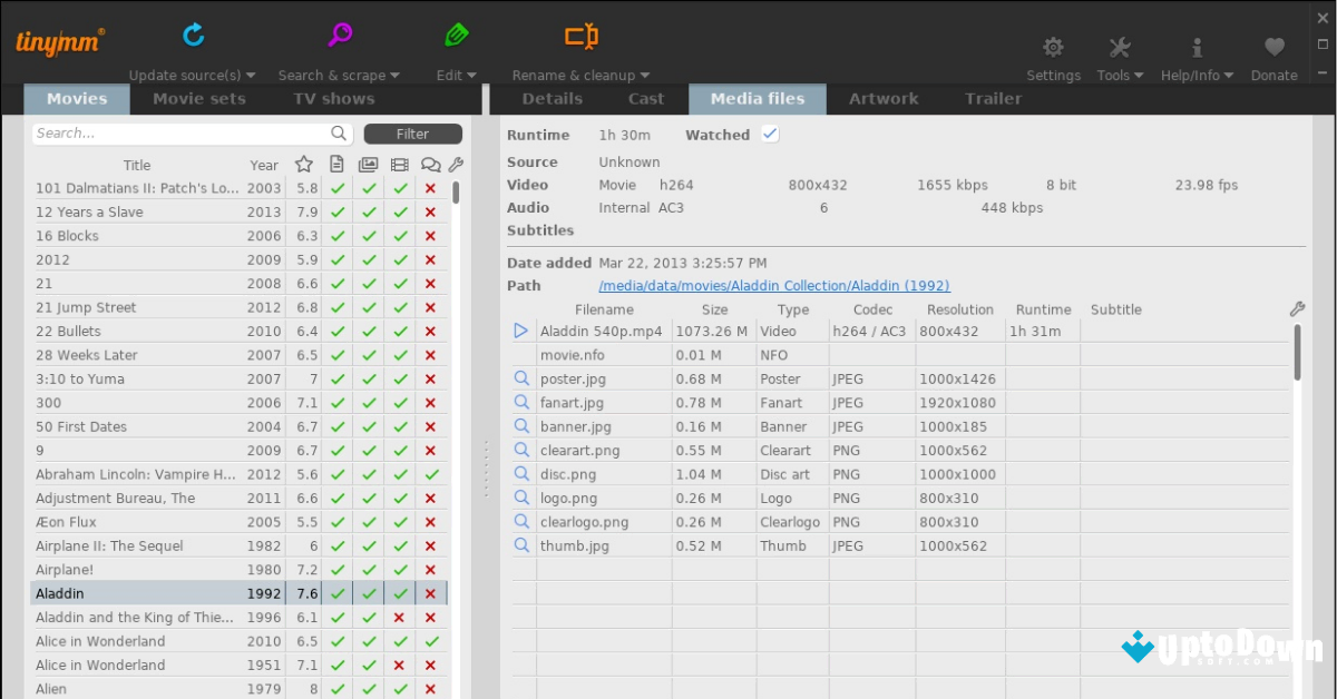 TinyMediaManager for Mac Download Uptodown 2026 screenshot 2