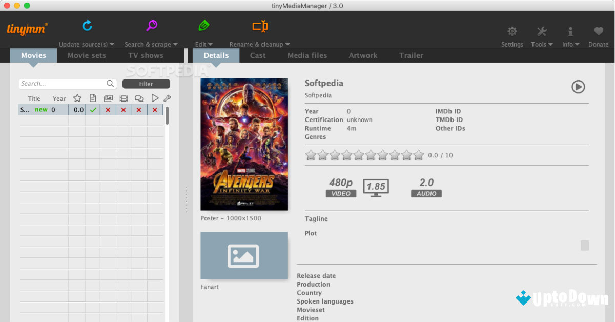 TinyMediaManager for Mac Download Uptodown 2026 screenshot 3