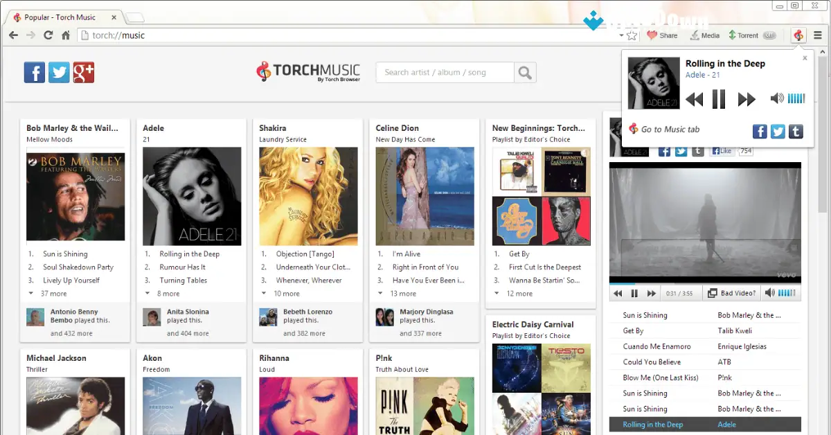 Google Torch Browser Software Free Download Uptodown screenshot 2