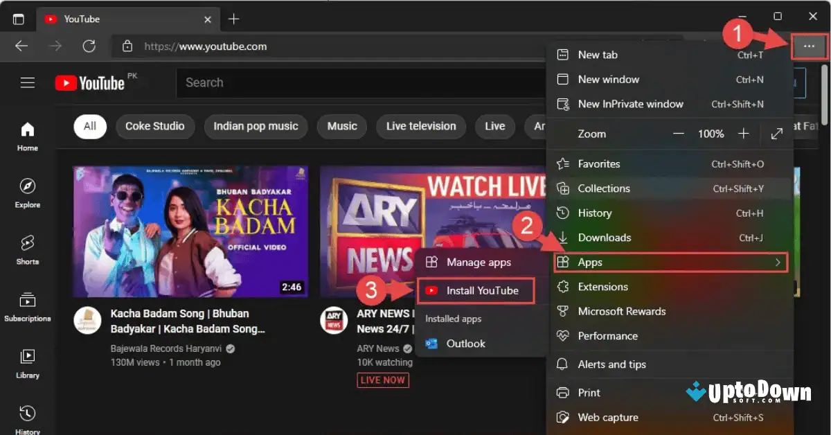 Youtube App Download for PC Windows 11 Uptodown screenshot 3